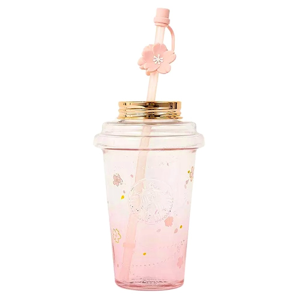 🌸NEW🌸Starbucks China Pink Sakura🌸Flower Tumbler cup 💕w/cherry blossom topper - Picture 2 of 15